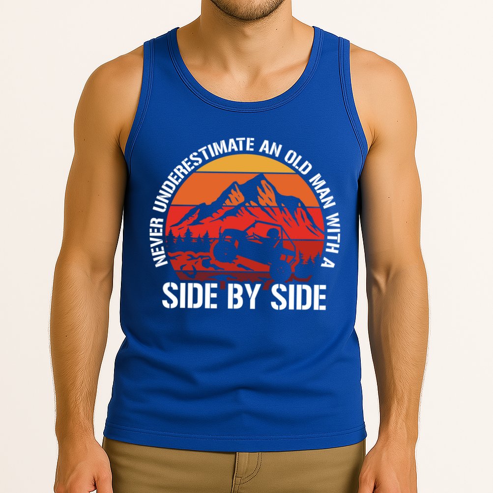 Never Underestimate An Old With A Side By Side Gift Tank Top