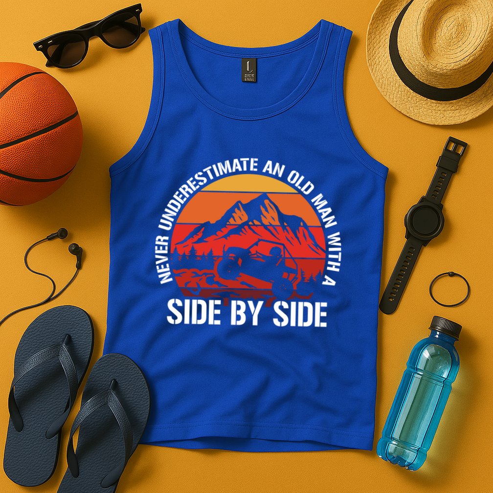 Never Underestimate An Old With A Side By Side Gift Tank Top