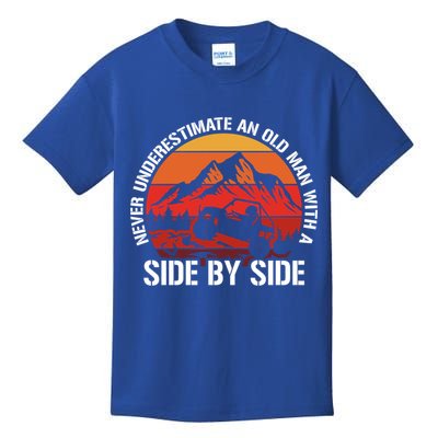 Never Underestimate An Old With A Side By Side Gift Kids T-Shirt