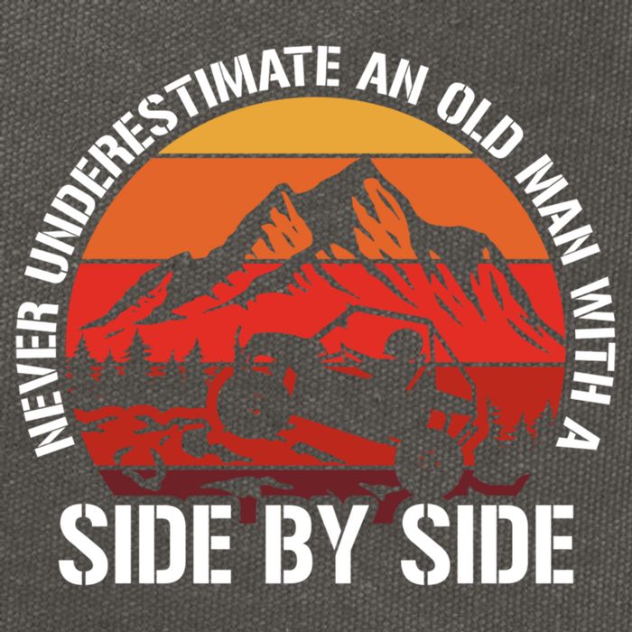 Never Underestimate An Old With A Side By Side Gift Cotton Canvas Backpack