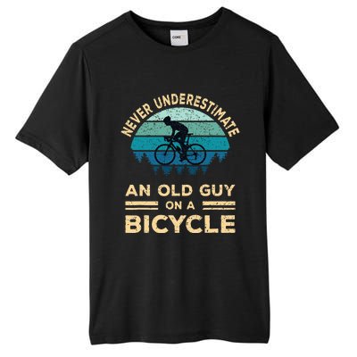 Never Underestimate An Old Guy On A Bicycle Tall Fusion ChromaSoft Performance T-Shirt