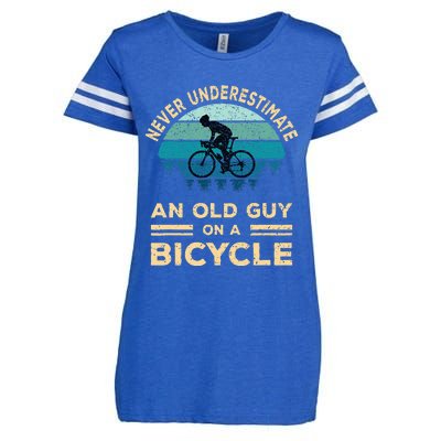 Never Underestimate An Old Guy On A Bicycle Enza Ladies Jersey Football T-Shirt