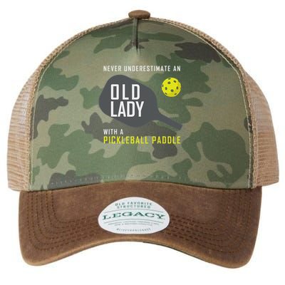 Never Underestimate An Old Lady Pickleball Paddle Gift Legacy Tie Dye Trucker Hat