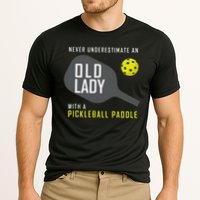 Never Underestimate An Old Lady Pickleball Paddle Gift Cooling Performance Crew T-Shirt