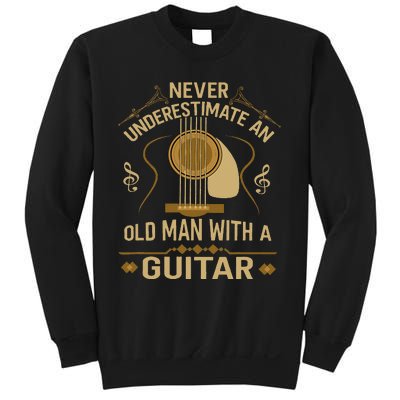 Never Underestimate An Old Man With A Guitar Acoustic Player Sweatshirt