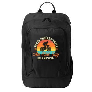 Never Underestimate An Old Guy On A Bicycle Cycling City Backpack