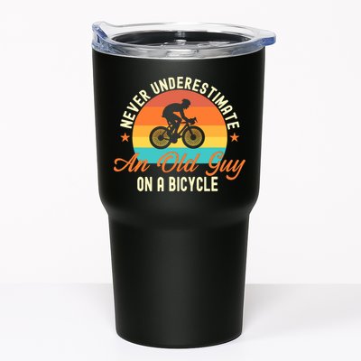 Never Underestimate An Old Guy On A Bicycle Cycling Tumbler