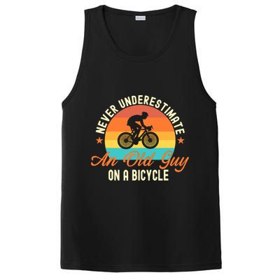 Never Underestimate An Old Guy On A Bicycle Cycling PosiCharge Competitor Tank