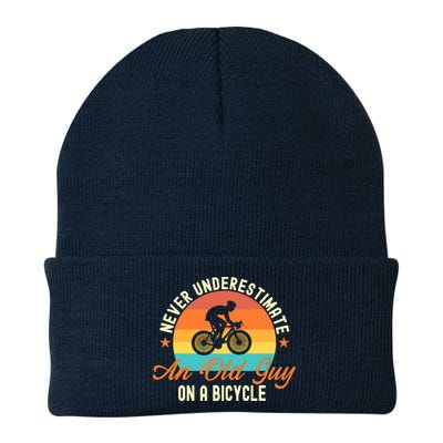 Never Underestimate An Old Guy On A Bicycle Cycling Beanie