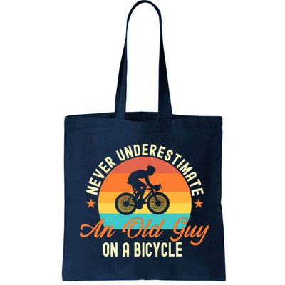 Never Underestimate An Old Guy On A Bicycle Cycling Bag