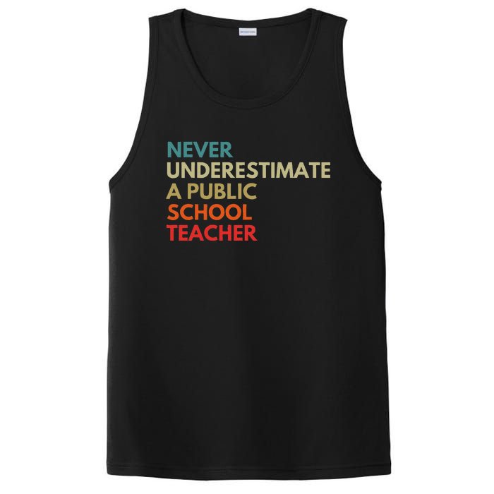 Never Underestimate A Public School Teacher Walz Waltz Gift PosiCharge Competitor Tank