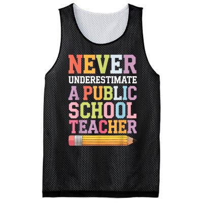 Never Underestimate A Public School Teacher Harris Walz 2024 Mesh Reversible Basketball Jersey Tank