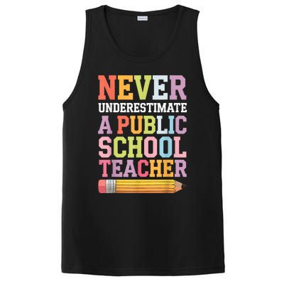 Never Underestimate A Public School Teacher Harris Walz 2024 PosiCharge Competitor Tank