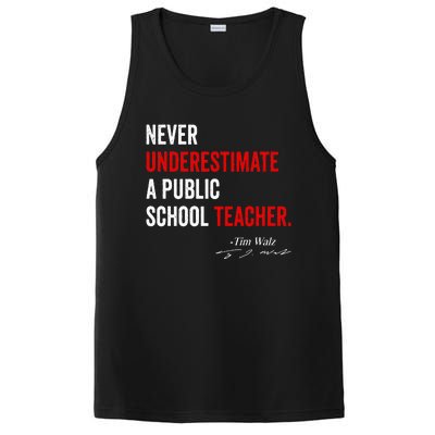 Never Underestimate A Public School Teacher Coach Quote PosiCharge Competitor Tank