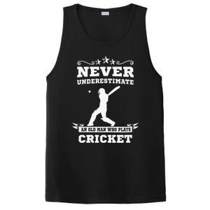 Never Underestimate An Old Man Who Plays Cricket Player PosiCharge Competitor Tank