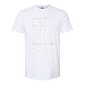 Never Underestimate An Old Man Who Plays Cricket Player Softstyle CVC T-Shirt