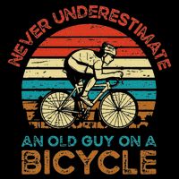 Never Underestimate An Old Guy On A Bicycle Cycling Flexfit Unipanel Trucker Cap