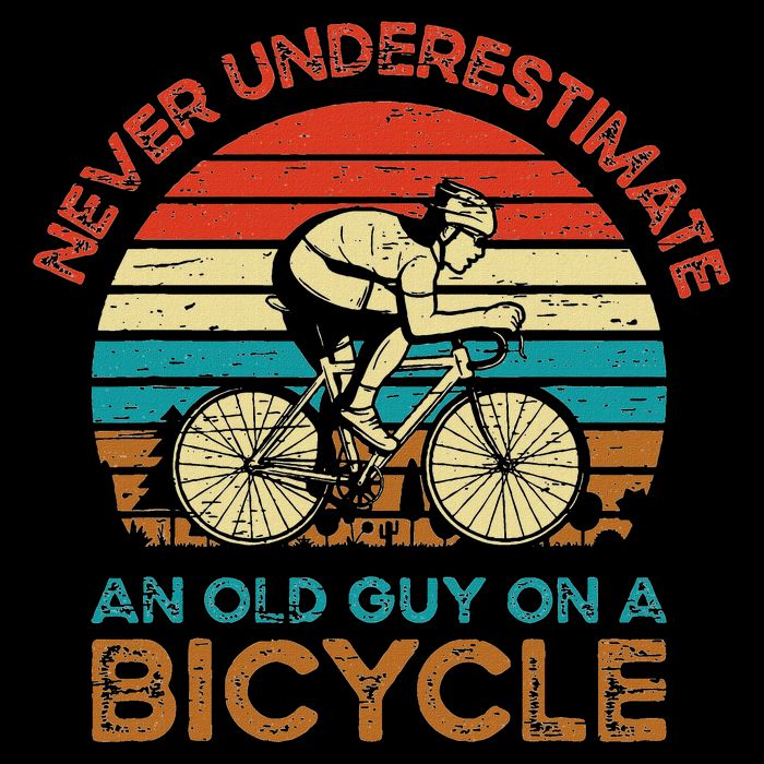 Never Underestimate An Old Guy On A Bicycle Cycling Flexfit Unipanel Trucker Cap