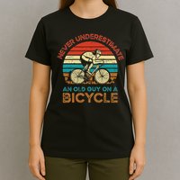 Never Underestimate An Old Guy On A Bicycle Cycling T-Shirt