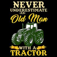 Never Underestimate An Old Man With A Tractor Farmer City Backpack