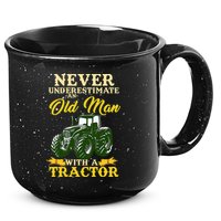Never Underestimate An Old Man With A Tractor Farmer 15oz Campfire Ceramic Mug