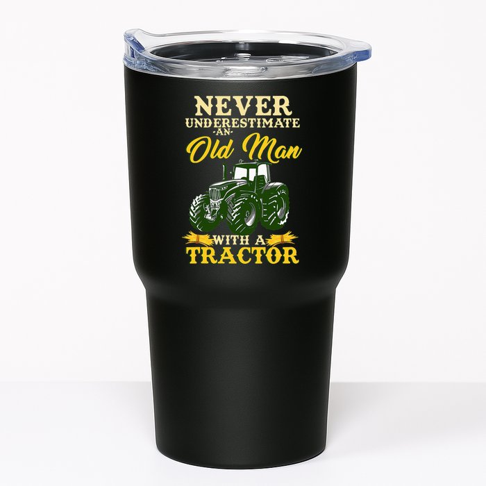 Never Underestimate An Old Man With A Tractor Farmer Tumbler