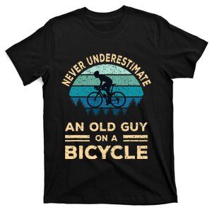 Never Underestimate An Old Guy On A Bicycle T-Shirt