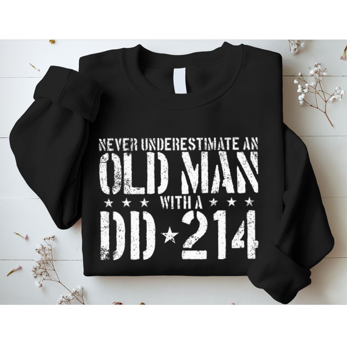 Never Underestimate An Old Man With A Dd214 Alumni Sweatshirt