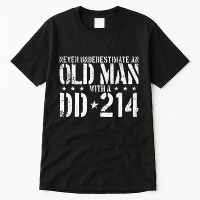 Never Underestimate An Old Man With A Dd214 Alumni Tall T-Shirt