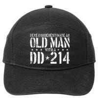 Never Underestimate An Old Man With A Dd214 Alumni 7-Panel Snapback Hat