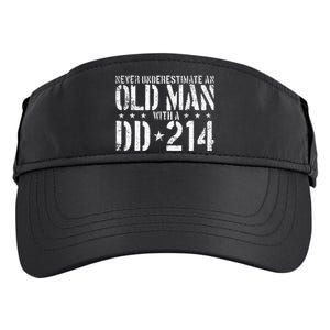 Never Underestimate An Old Man With A Dd214 Alumni Adult Drive Performance Visor