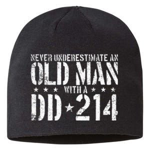 Never Underestimate An Old Man With A Dd214 Alumni Sustainable Beanie