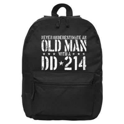 Never Underestimate An Old Man With A Dd214 Alumni 16 in Basic Backpack