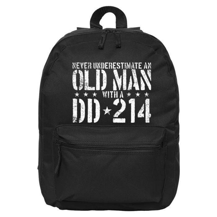 Never Underestimate An Old Man With A Dd214 Alumni 16 in Basic Backpack