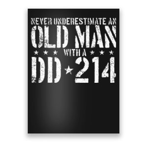 Never Underestimate An Old Man With A Dd214 Alumni Poster