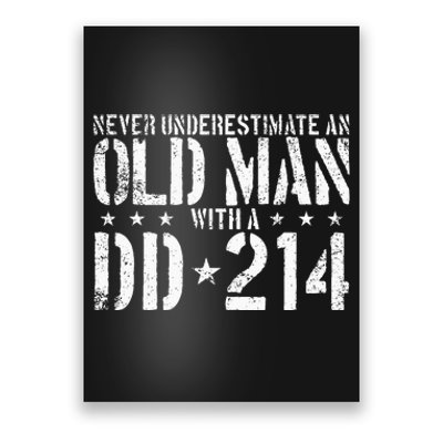 Never Underestimate An Old Man With A Dd214 Alumni Poster