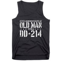 Never Underestimate An Old Man With A Dd214 Alumni Tank Top