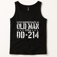 Never Underestimate An Old Man With A Dd214 Alumni Tank Top