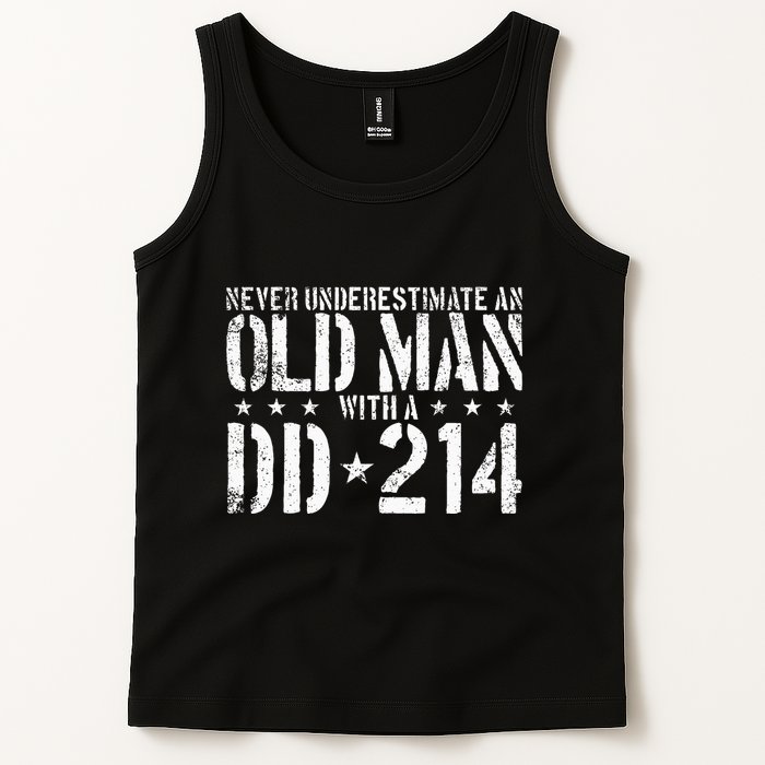 Never Underestimate An Old Man With A Dd214 Alumni Tank Top