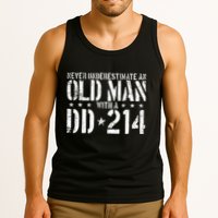 Never Underestimate An Old Man With A Dd214 Alumni Tank Top