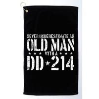 Never Underestimate An Old Man With A Dd214 Alumni Golf Towel