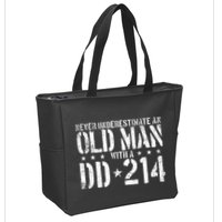 Never Underestimate An Old Man With A Dd214 Alumni Zip Tote Bag