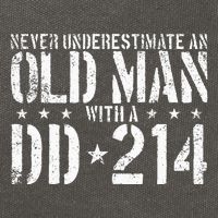 Never Underestimate An Old Man With A Dd214 Alumni Cotton Canvas Backpack
