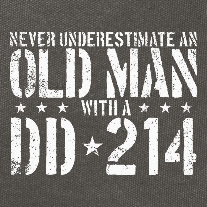 Never Underestimate An Old Man With A Dd214 Alumni Cotton Canvas Backpack