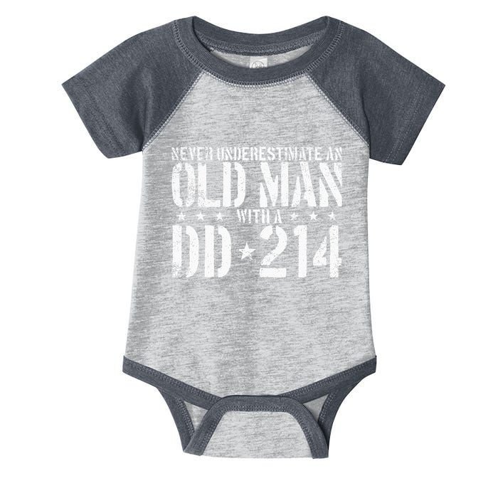 Never Underestimate An Old Man With A Dd214 Alumni Infant Baby Jersey Bodysuit