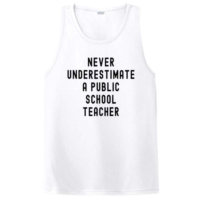 Never Underestimate A Public School Teacher Motivational PosiCharge Competitor Tank