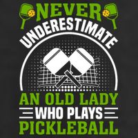 Never Underestimate An Old Lady Who Plays Pickleball Golf Towel
