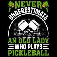 Never Underestimate An Old Lady Who Plays Pickleball Kids Hoodie