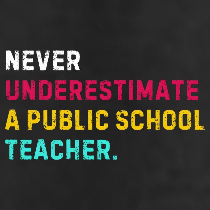 Never Underestimate A Public School Teacher 7 Panel Mesh Trucker Snapback Hat