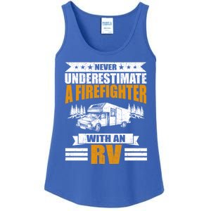 Never Underestimate A Firefighter With An Rv Camping Gift Ladies Essential Tank